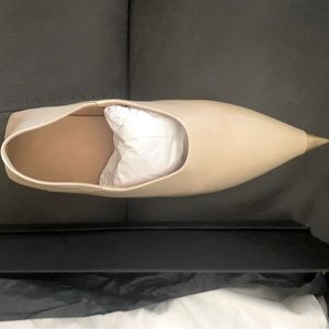 Brand NEW Marsell metallic toe-cap detail ballerina beige shoes. Size 7.5